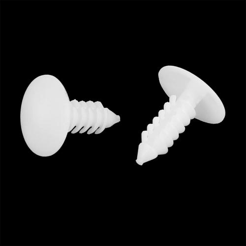 X AUTOHAUX 40 Pcs 4.5mm Hole Dia Plastic Bolt Rivets Fasteners Rivets Trim Panel Retainer Clips White for Car