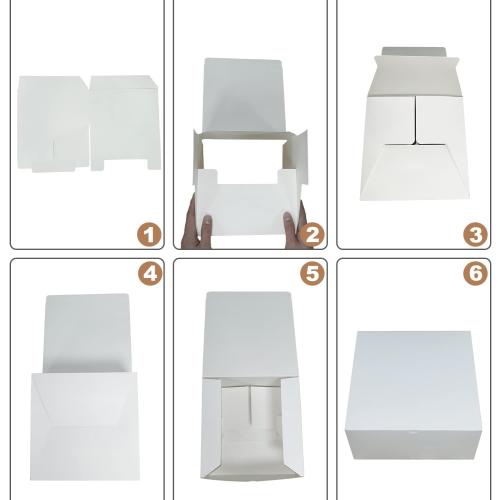 10 Pack White Gift Boxes Paper Gift Box with Lids for Wedding Present, Bridesmaid Proposal Gift, Cupcake Boxes, Birthday Party Favor, Engagements and Christmas