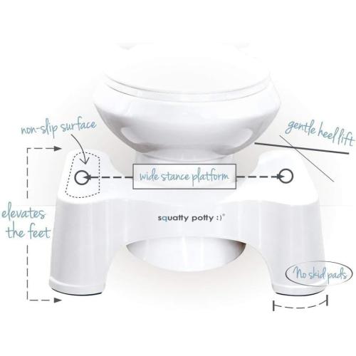 Squatty Potty The Original Bathroom Toilet Stool, 7 Inch height, White