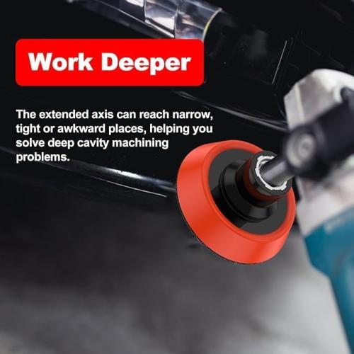 5/8-11 Thread Angle Grinder Extension Shaft Set, Rotary Extension Shaft Set, Angle Grinder Extension Connecting Rod, for Polisher and Angle Grinder Attachments, 3 inch, 3.9 inch, 5.5 inch (A)