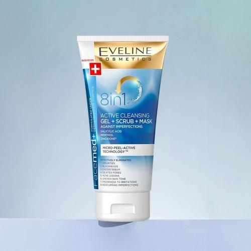 EVELINE COSMETICS 8-in-1 Deep Cleansing Active Gel for the Unevenness Facemed   150 ml