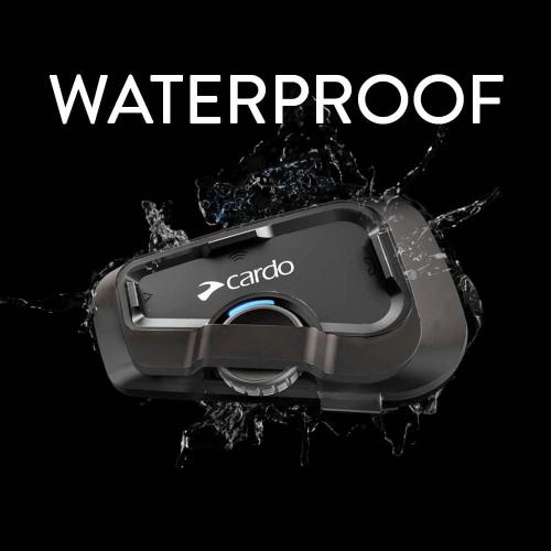 Cardo Systems FREECOM 2X Motorcycle 2-Way Bluetooth Communication System Headset - Black, Single Pack
