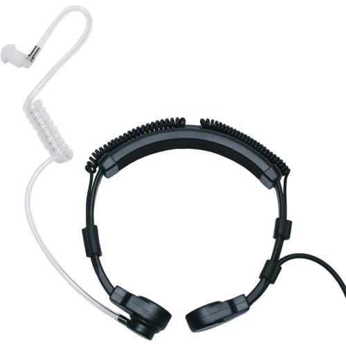 Throat Mic Tactical Walkie Talkies Earpiece Headset with Finger PTT Compatible with Midland LXT630VP3 LXT600VP3 LXT500VP3 2 Way Radio