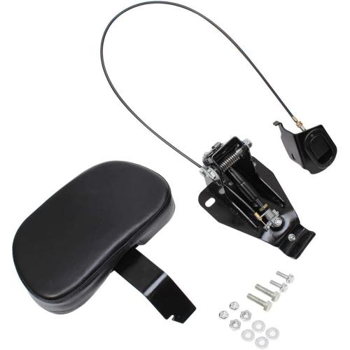 H RUO Adjustable Rider Backrest with Pad for Harley Touring Road King Street Glide FLHR FLHX 2009-2025 2024 2023 2022 2021