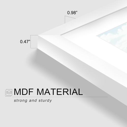 Picrit 18x24 Poster Frame Set of 12, Display 16 x 20 with Mat or 18 x 24 without Mat, Photo Frames for Wall Mounting Display, White.