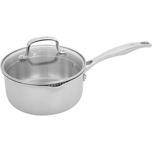 HENCKELS Clad H3 2-qt Saucepan, Induction Pan, Stainless Steel, Durable and Easy to clean MISSING LID