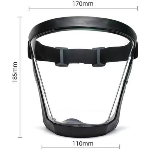 Color Black Super Protective Face Shield Anti-Fog Full Face Safety Shield Unisex All-Inclusive Face Protection with Detachable Flter (Black)