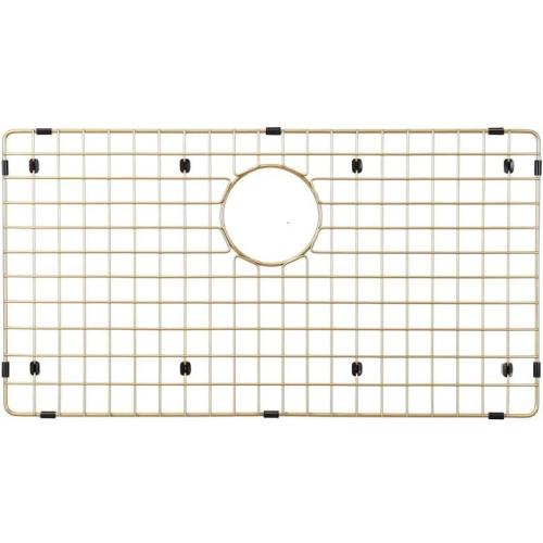 Starstar Sinks Protector Matte Gold 304 Stainless Steel Kitchen Sink Bottom Grid, Rack (28 x 14)