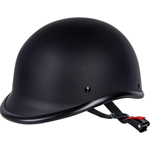 Yesmotor Motorcycle Helmet Half Shell Hawk Style Helmets Compact Lightweight Open Face for Motorcycle Street Bike Cruiser Moped - DOT Approved (Matte Black,L)