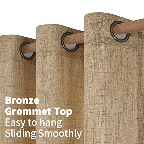 curtains for living room or bedrooms 2 panels gold color