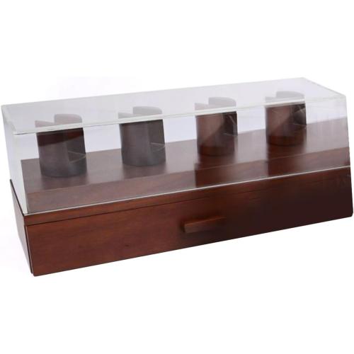 Storage Boxes Storage Boxes Elegant Wood Watch Display Box Functional Wood Watch Organizers for Four Watches Men's Watch Display Case
