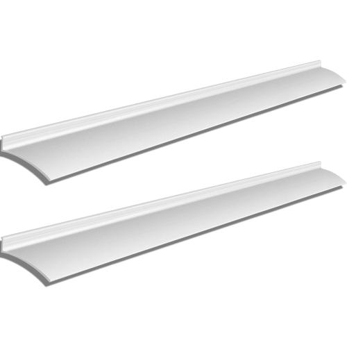 Hicarer 2 Pcs 52 Inch Door Rain Drip Cap Guard Exterior Anodized Aluminum Overall Height 1-1/2 Inches Overhead Drip Edge Flashing Weather Stripping Window Deflector Home Top Roof Rain Diverter