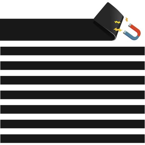 Colarr 24 Pcs Black Magnetic Borders for Classroom 12 x 0.75