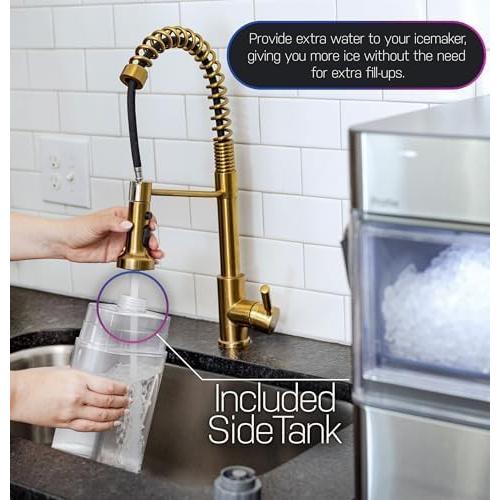 GE Profile Opal 2.0 XL with 1 Gallon Tank, Chewable Crunchable Countertop Nugget Ice Maker, Scoop included, 38 lbs in 24 hours, Pellet Ice Machine with WiFi & Smart Connected, Stainless Steel