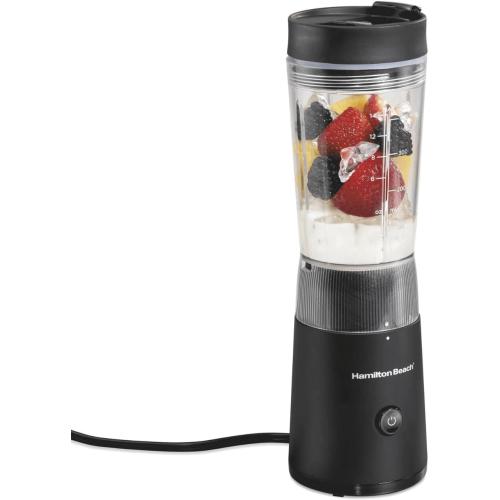 Personal Blender for Shakes and Smoothies with Leak-Proof Travel Lid, Stainless Steel Blades, 14 oz. Jar, black, 51190F