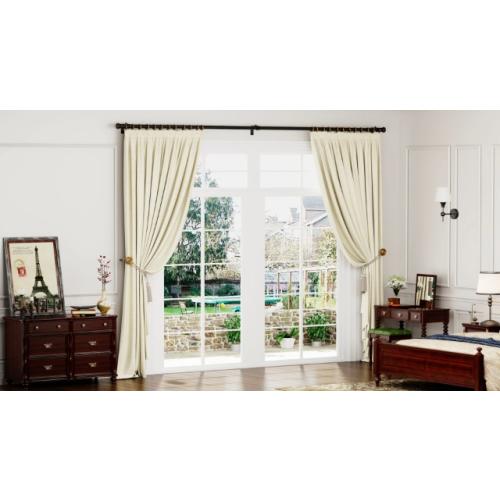 YaFex Curtain Rods 2 Pack 32-144 Inch, Heavy Duty 1 Inch Curtain Rod, Black Extra Long Adjustable Window Treatment Rods, Modern Design, Easy Installation