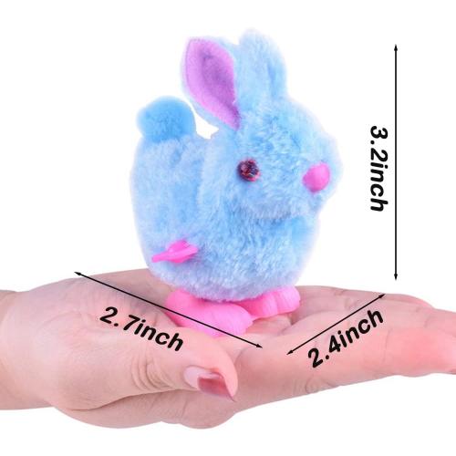 Bunny Jumping Chick Wind Up Toys Novelty Chicken Hopping Windup Toy for Kids Toddlers Easter Egg Hunt Basket Stocking Stuffers Party Favors Goody Bag Fillers Birthdays Gifts (Color A)