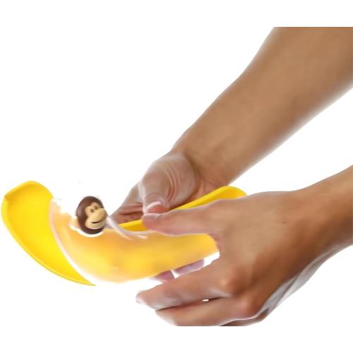 Joie Monkey Banana Pod Storage Container, Durable Holder for Kids Lunch Boxes and Backpacks, Keeps Food Fresh and Safe On-the-Go, Cute Kitchen Gadget, BPA Free, Dishwasher Safe