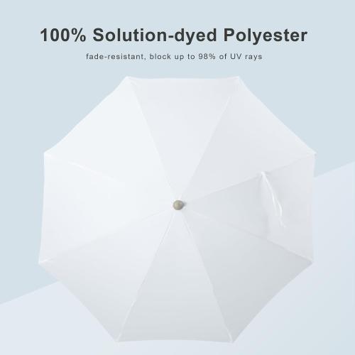 Tempera 6ft Boho Beach & Patio Umbrella with Fringe, Market Umbrellas with UPF 50  UV & Water-Resistant Canopy, 1.5 Wood Pole & Button Tilt.