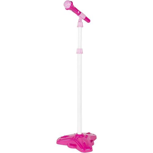 Willbebest Kids Karaoke Microphone & Guitar Set - Electric Guitar with Microphone Amplifier for Boys & Girls (Pink)