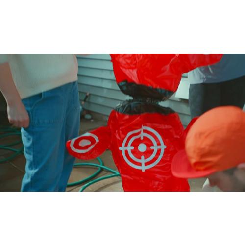 QPAU 360° Rotatable Punching Bag for Kids, Lager 64” Kids Punching Bag with Gloves, Hand Pump & 6 Targets, Bop Bag Inflatable Punching Toy, Karate Gifts for Boys, Girls