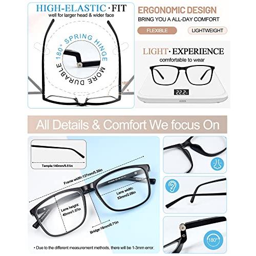 MARE AZZURO Men's Lightweight Reading Glasses Designer Readers 1.0 1.25 1.5 1.75 2.0 2.25 2.5 2.75 3.0 3.5 4.0 5.0 6.0