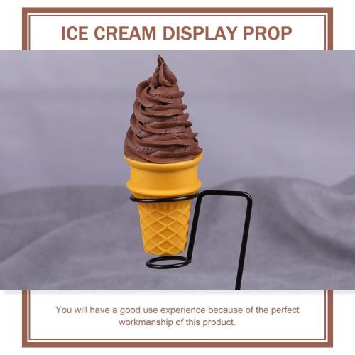 DOITOOL 2PCS Fake Ice Cream Cones Realistic Ice Cream Prop Plastic Ice Cream Cone Models Artificial Ice Cream Cones for Birthday Party Shops Decorations Photography Props