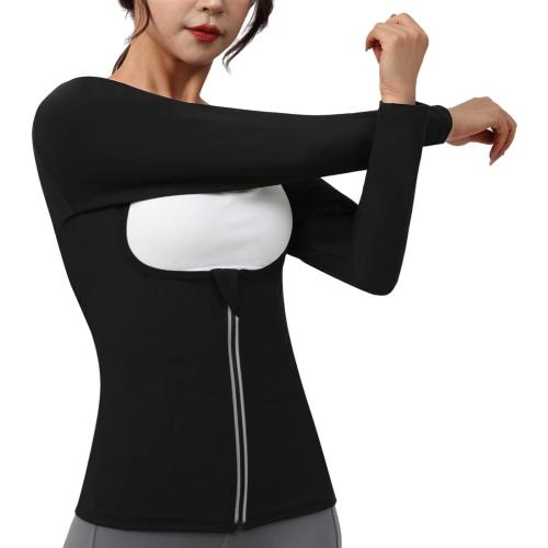 One Size Suit for Women Weight Loss Shirt for Women Sweat Suit Waist Trainer Vest Fitness Body Shaper Zipper