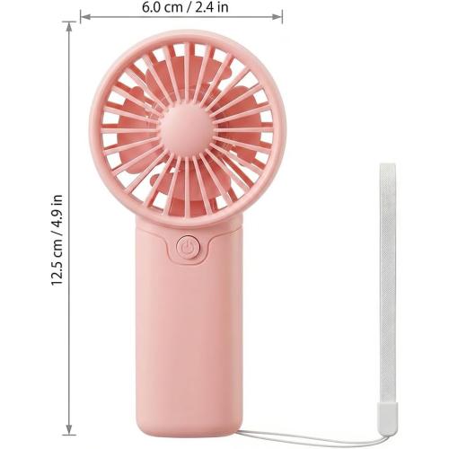 Portable Mini Handheld Fan, Personal Cooling Fan, Lightweight Small Fan for Outdoor, Camping, Travel, Home & Office/Pink