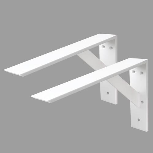 Countertop Support Bracket 16 Inch Heavy Duty Shelf Bracket 2 Pack 3/8 Thick White for Granite Quartz Wood Laminate Countertops