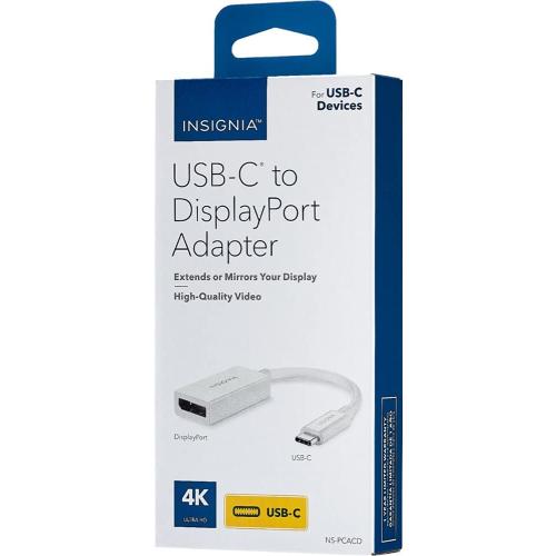 Insignia USB-C to DisplayPort Adapter - White - Model: NS-PCACD