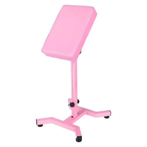 Pink Tattoo Arm Rest, HUOXOU Tattoo Armrest Stand, Four-corner base Stability Strongly, Adjustable Height, Thicken Soft Sponge Pad, Quick Installation Armrest Tattoo