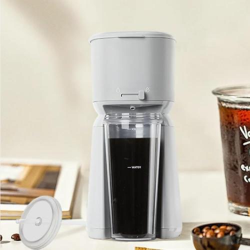 Single Serve Iced Coffee Maker Soft Silver - 700W, Hot/Cold Brew Dual Function, Drip Stop Control, 20oz Travel Tumbler, Reusable Filter | Home/Office/On-the-Go Daily Coffee Essential ‼️could be broken or missing pieces ‼️