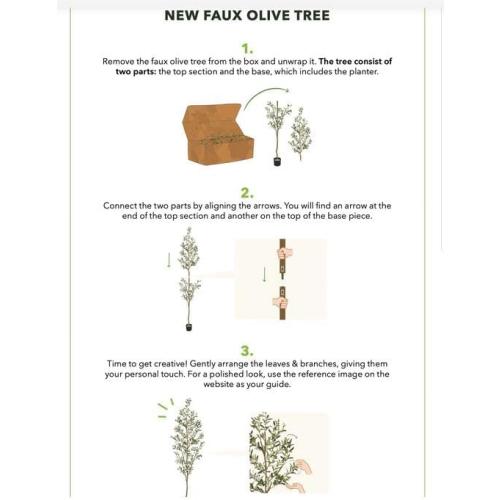 Nearly Natural 82in Olive Artificial Silk Trees