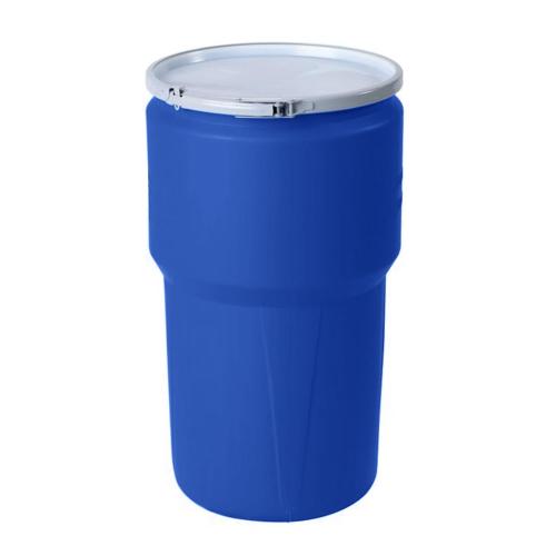 Eagle Plastic Drum, 14 Gallon Capacity, DOT Compliant, Made in USA, Blue | High-Density-Polyethylene Construction, Open Head Lab Pack Drum, Metal Lever-Lock Lid, Hazardous Material Storage, Transport