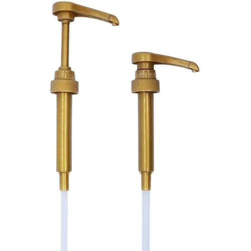 Syrup Pump Compatible with Torani, DaVinci and Skinny (Set of 2) - fits bottles (25.4 oz-750ml) (Gold)