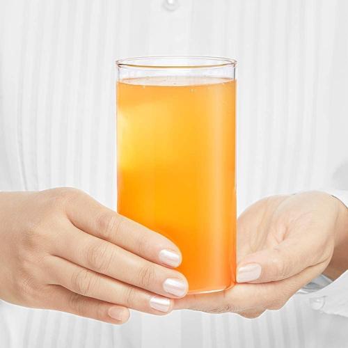 Borosil VCL350 Vision Classic [Set of 6] Premium Clear Lightweight & Durable Drinkware, Odor Resistant, Dishwasher Safe - For Water, Juice, Beer, Wine, and Cocktails |12 Ounce Cups