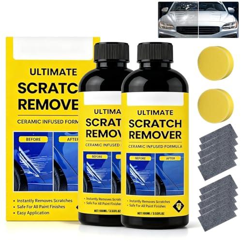 2Set Nanopolix Car Scratch Remover,Nanopolix Scratch Remover,Quick Fix Removal Paste for Deep Scratches,Car Scratchs Repair Paste Deep Scratch,All Paint Colors Polishing Kit (10*Nano Cloth 2*Sponge)
