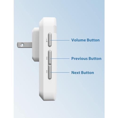 AVANTEK Wireless Doorbell, D-3W Waterproof Door Chime Kit Operating at over 1300 Feet with 2 Plug-In Receivers, 52 Melodies, CD Quality Sound and LED Flash