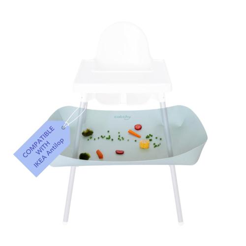 CATCHY -Food Catcher-Compatible with IKEA Antilop High Chair   12 Other High Chairs- Highchair Sold Separately -Baby & Toddler Food & Mess Catcher-Premium Linen Inspired - Under High Chair Accessory