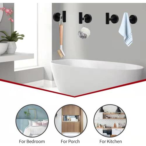 5pcs Matte Black Bathroom Hardware Set