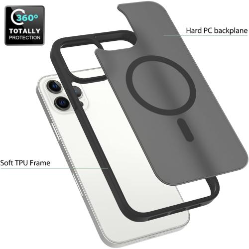 Case for iPhone 12 Pro Max, Simple and Lightweight PC Protection Cover, Magnetic Function Shockproof Phone Cover for iPhone 12 Pro Max Pink