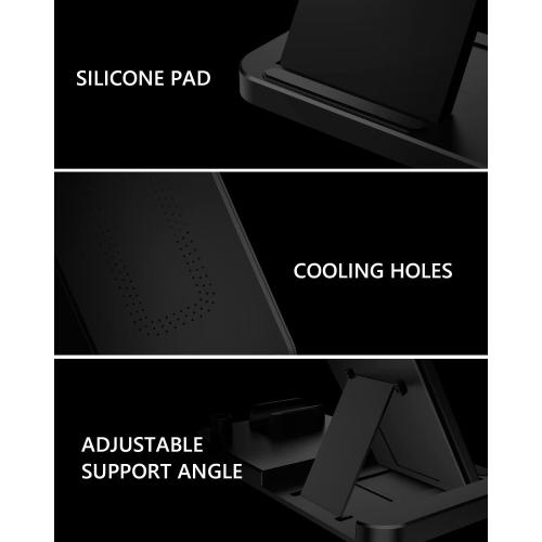 Wireless Charger, 4 in 1 Fast Wireless Charging Station Compatible with Apple Watch Airpods Pro iPhone 12/12 Pro/11/11 Pro/8/X, Wireless Charging Stand Compatible with Samsung