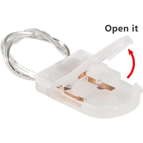 Alinan 5pcs Button Battery Holder Coin Cell Battery Holder with Switch CR2032 1 X 3V Battery Holder Battery Storage Boxes Cover with Wires On ON-Off Switch Socket Container (Clear)