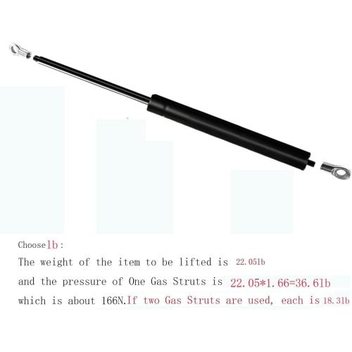 25.4cm 300N Home 10inch 67lb Gas Struts Shocks Gas Shock Lift Supports lid Support Gas Spring Suit for Trap Door Hinges Bed Large Outdoor Box Lid Trap Door A Set of 2 with L Mounts