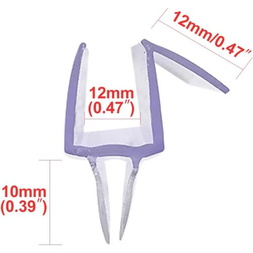 Frameless Glass Shower Door Sweep for 1/2 Glass, Bottom Seal with Drip Rail, 27.5 Long