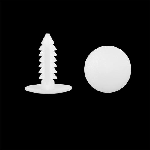 X AUTOHAUX 40 Pcs 4.5mm Hole Dia Plastic Bolt Rivets Fasteners Rivets Trim Panel Retainer Clips White for Car