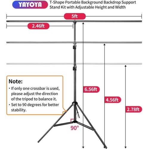 Green Screen Backdrop Kit, 5 x 6.5 ft Portable Chromakey Green Screen with T-Shaped Stand & Carrying Bag & 5 Clamps, Greenscreen Background for Streaming, Gaming, Zoom