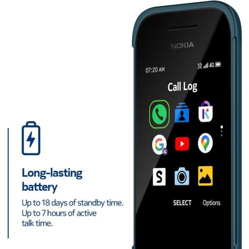 Blue Nokia 2780 Flip | Unlocked | KaiOS | Verizon, AT&T, T-Mobile | Blue