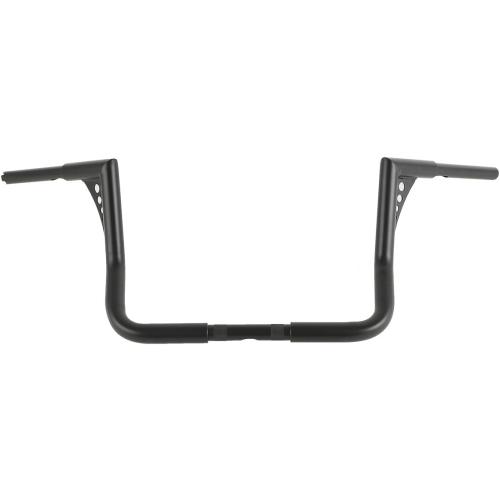 XMT-MOTO Black 1 1/4 Rise 12 Ape Hanger Handlebar For Harley Dressers Baggers Touring